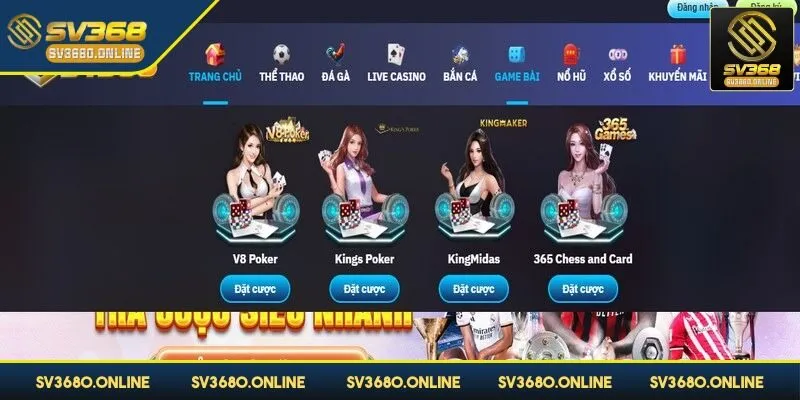 Đăng nhập SV368 - Chinh phục game online và nhận thưởng 4 Đăng nhập SV368 để tham gia nhiều game hấp dẫn