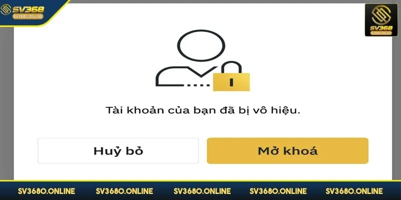 Tài khoản SV368 bị khóa và cách mở lại trong một nốt nhạc 4 Trước tiên, hãy tìm hiểu lý do tại sao tài khoản của bạn bị khóa