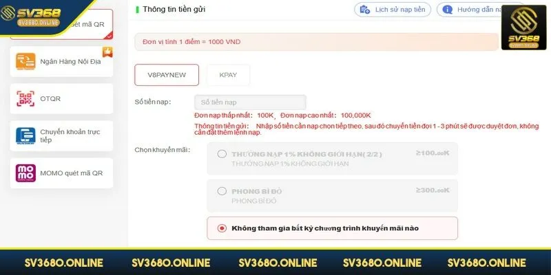 Khuyến mãi nạp tiền mỗi ngày dễ săn thưởng cùng SV368 3 Cần chọn khuyến mãi nạp tiền mỗi ngày phù hợp