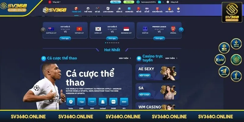 Khuyến mãi trải nghiệm thành viên mới cực hot tại SV368 3 Khuyến mãi trải nghiệm thành viên mới có thể lấy qua fanpage